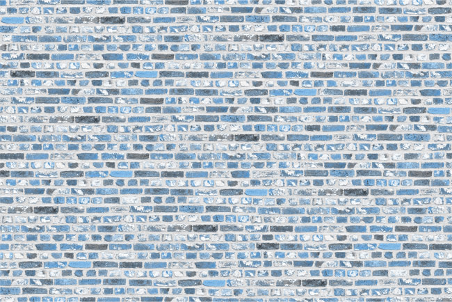 Fotomurales de vinilos con ladrillos azules